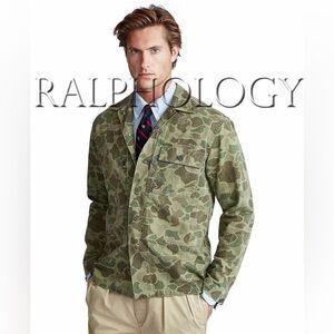 Polo Ralph Lauren Green Camo Herringbone Military Denim Shirt Jack Men’s S